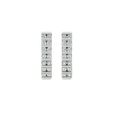18k White Gold and Diamond Huggies and total gold weight of 3.31g